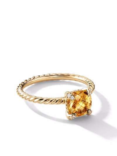 David Yurman кольцо Chatelaine из желтого золота с бриллиантами
