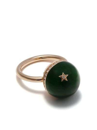 Dreamboule кольцо Star из розового золота с бриллиантами и нефритом