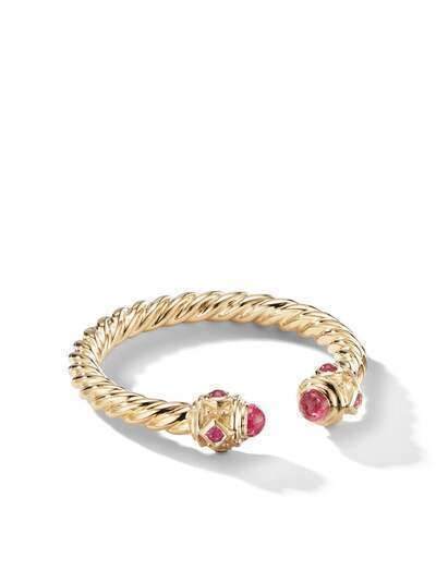 David Yurman кольцо Renaissance из желтого золота с рубинами