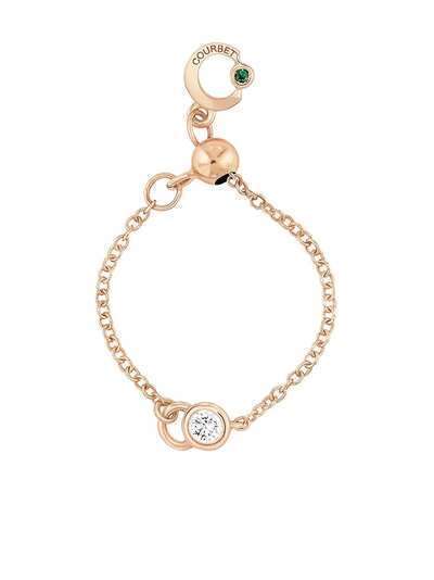 Courbet регулируемое цепочное кольцо Co из розового золота