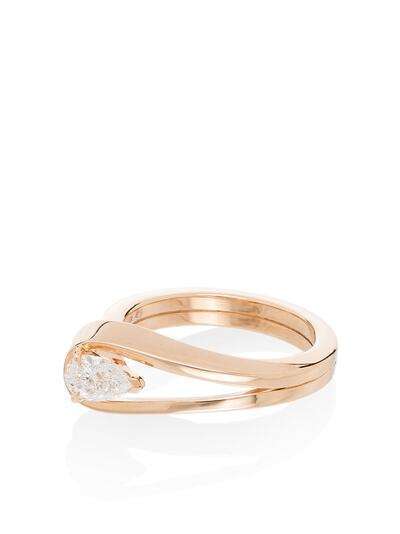 Repossi кольцо Serti Inversé из розового золота с бриллиантом