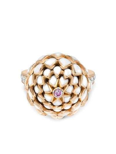 Pragnell кольцо Wildflower из розового золота с бриллиантами