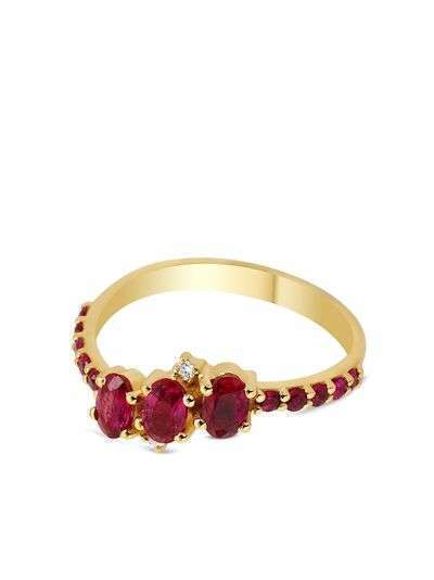 Gfg Jewellery кольцо Seraphina из желтого золота с рубинами