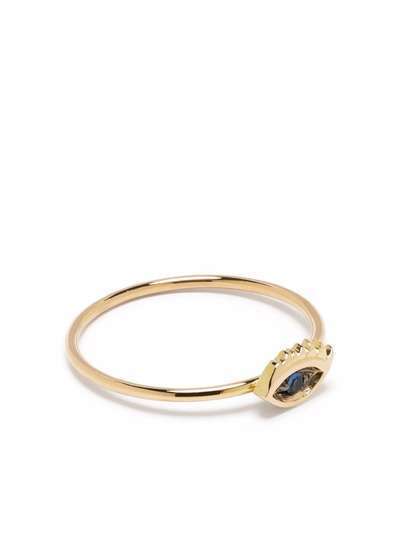 Delfina Delettrez кольцо Micro-Eye из желтого золота с сапфиром