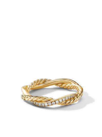 David Yurman кольцо Infinity из желтого золота с бриллиантами