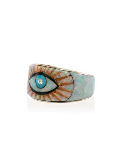 Jacquie Aiche eye burst 14kt gold ring