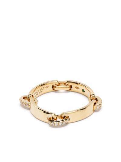 Courbet кольцо Celeste из желтого золота с бриллиантами