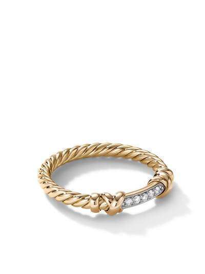 David Yurman кольцо Petite Helena из желтого золота с бриллиантами