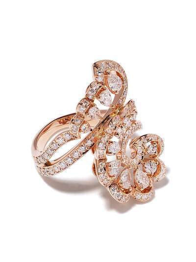 Chopard кольцо из розового золота с бриллиантами