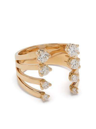 Delfina Delettrez кольцо Dots из желтого золота с бриллиантами
