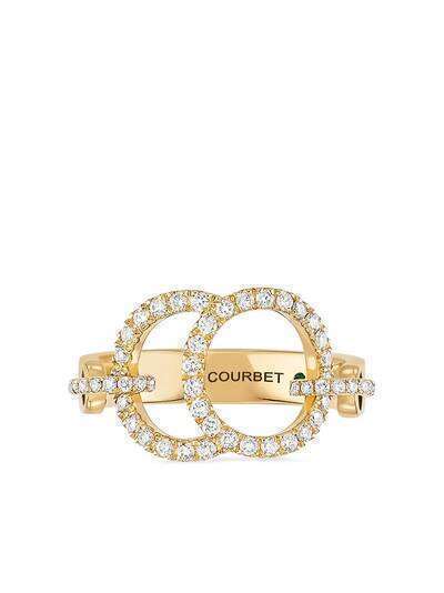 Courbet кольцо Celeste из желтого золота с бриллиантом