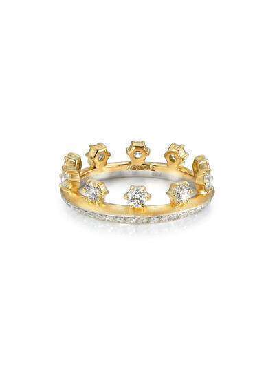 Jade Trau кольцо Hanging Kismet из желтого золота