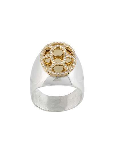 DALILA BARKACHE кольцо из желтого золота и серебра с бриллиантом