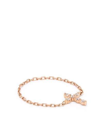 Djula цепочное кольцо из розового золота с бриллиантами