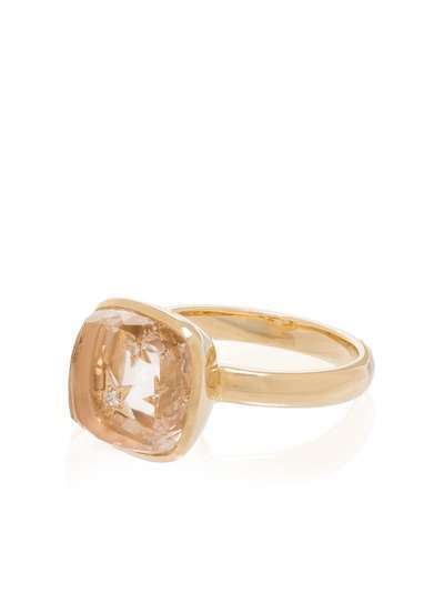 Foundrae кольцо Per Aspera Ad Astra из желтого золота с бриллиантами
