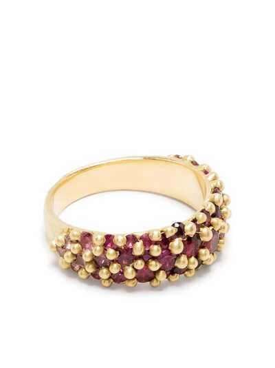 Polly Wales кольцо из желтого золота с сапфирами