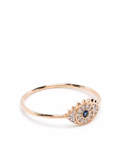 GINETTE NY кольцо Ajna из розового золота с сапфиром и бриллиантом