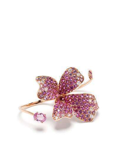 Stefere кольцо из розового золота с бриллиантами и сапфиром