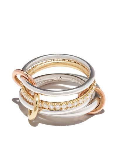Spinelli Kilcollin кольцо Nimbus SG из желтого золота и серебра с бриллиантами