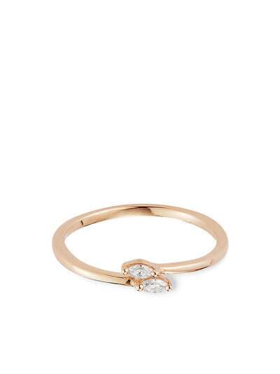 Dana Rebecca Designs кольцо Alexa Jordyn Bypass из розового золота с бриллиантом