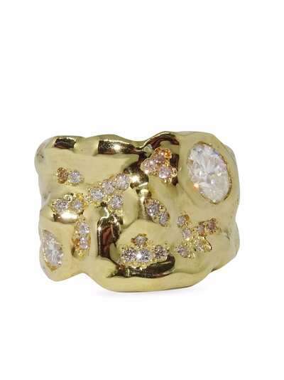 SUSANNAH KING кольцо Vita из желтого золота с камнями и бриллиантами