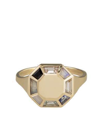 Metier by Tom Foolery 9kt yellow gold Tableau Octagon gemstone ring