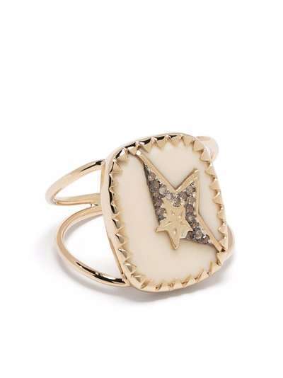 Pascale Monvoisin кольцо Varda N°1 из желтого золота и серебра с камнями