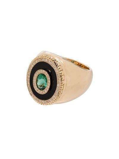 O Thongthai кольцо из желтого золота с турмалином и бриллиантами