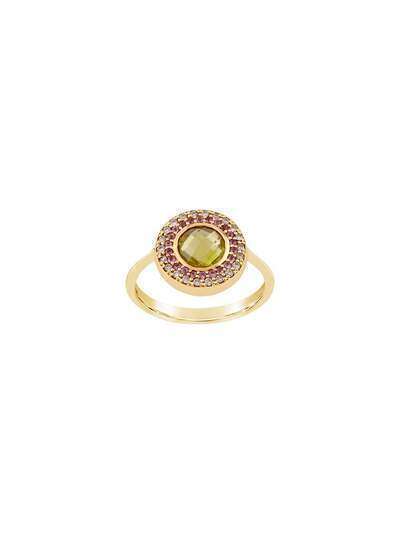 Dinny Hall кольцо Double Halo из желтого золота с бриллиантами