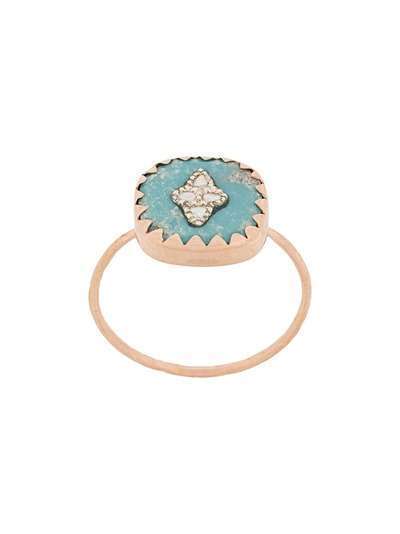Pascale Monvoisin кольцо Pierrot Turquoise из розового золота с бирюзой