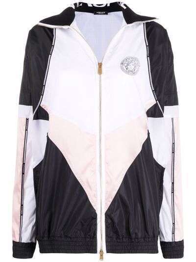 Versace легкая куртка с узором Greca и логотипом