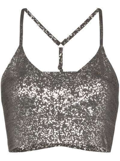 Sweaty Betty спортивный бюстгальтер Disco с эффектом металлик