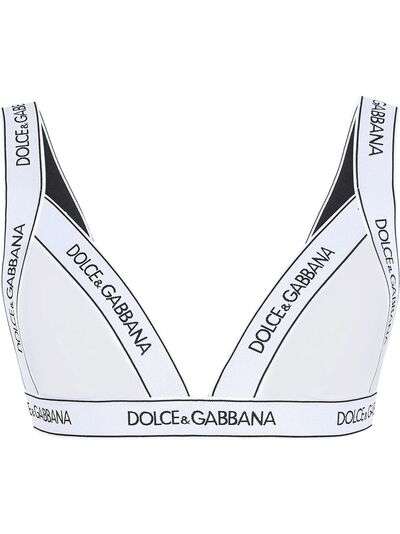 Dolce & Gabbana бюстгальтер с треугольными чашками и логотипом