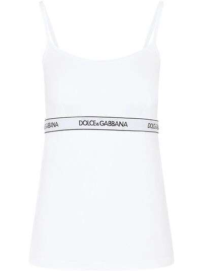 Dolce & Gabbana топ на бретелях с логотипом
