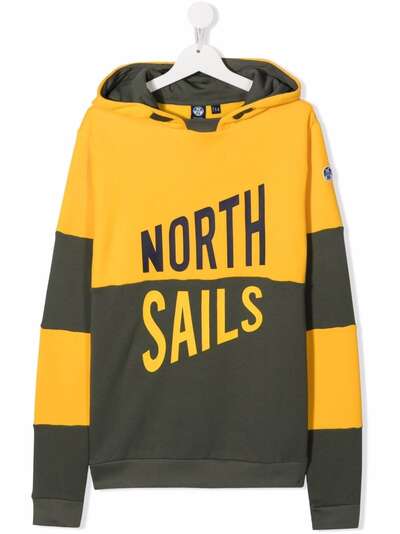 North Sails Kids худи в стиле колор-блок с логотипом