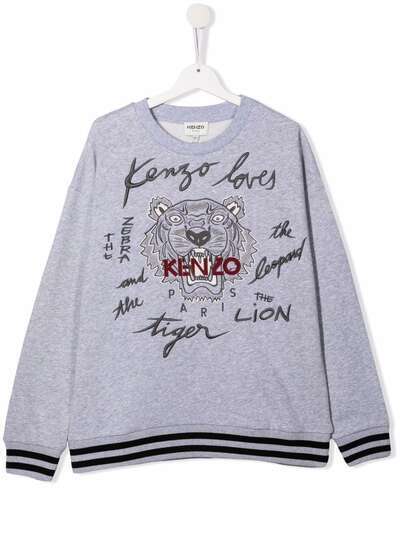 Kenzo Kids футболка с принтом