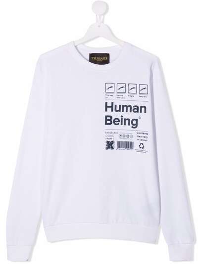TRUSSARDI JUNIOR футболка с принтом Human Being