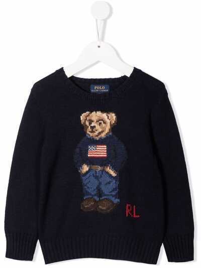 Ralph Lauren Kids teddy bear motif sweater