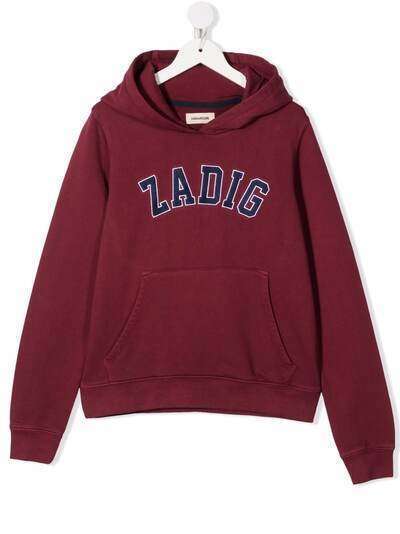 Zadig & Voltaire Kids худи с вышитым логотипом