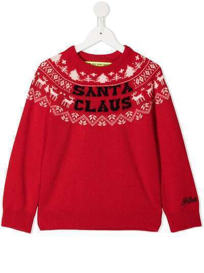 MC2 Saint Barth Kids джемпер с надписью Santa Claus