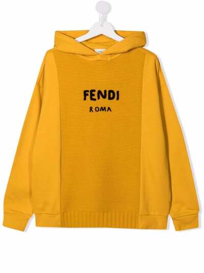 Fendi Kids худи с вышитым логотипом