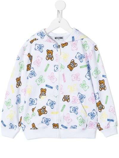 Moschino Kids худи Teddy Bear на молнии