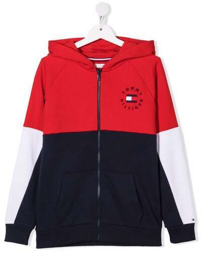 Tommy Hilfiger Junior худи в стиле колор-блок с логотипом