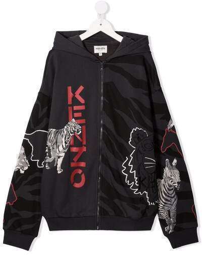 Kenzo Kids TEEN graphic animal hoodie