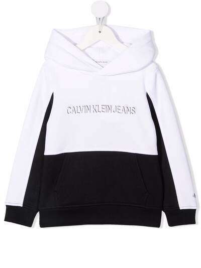 Calvin Klein Kids худи в стиле колор-блок с логотипом