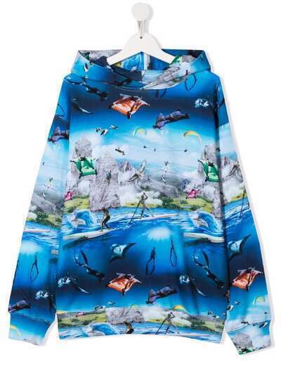 Molo teen marine print hoodie