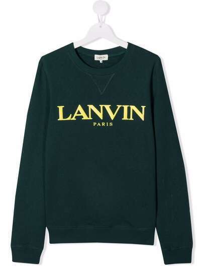 LANVIN Enfant толстовка с вышитым логотипом