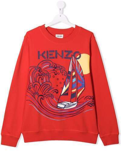 Kenzo Kids толстовка с графичным принтом