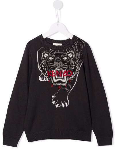 Kenzo Kids джемпер с вышивкой Tiger