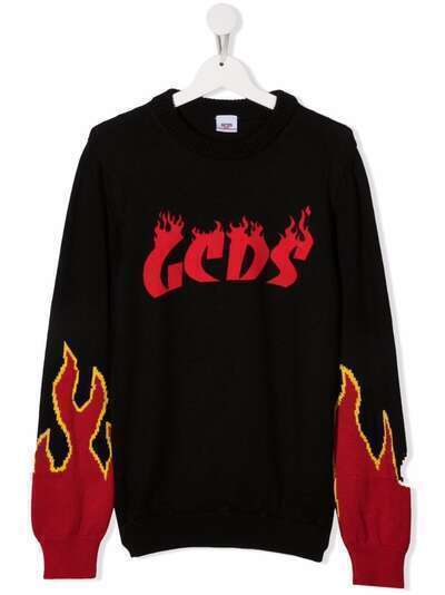 Gcds Kids teen flame print jumper